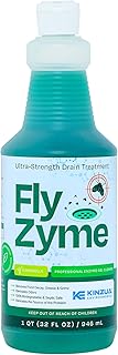 Kinzua Environmental Fly-Zyme, Highly Concentrated Enzyme Drain Cleaner for Pipes & Fruit Flies, Citronella Scented Organic Waste Degrader & Odor Neutralizer, 32 fl oz
