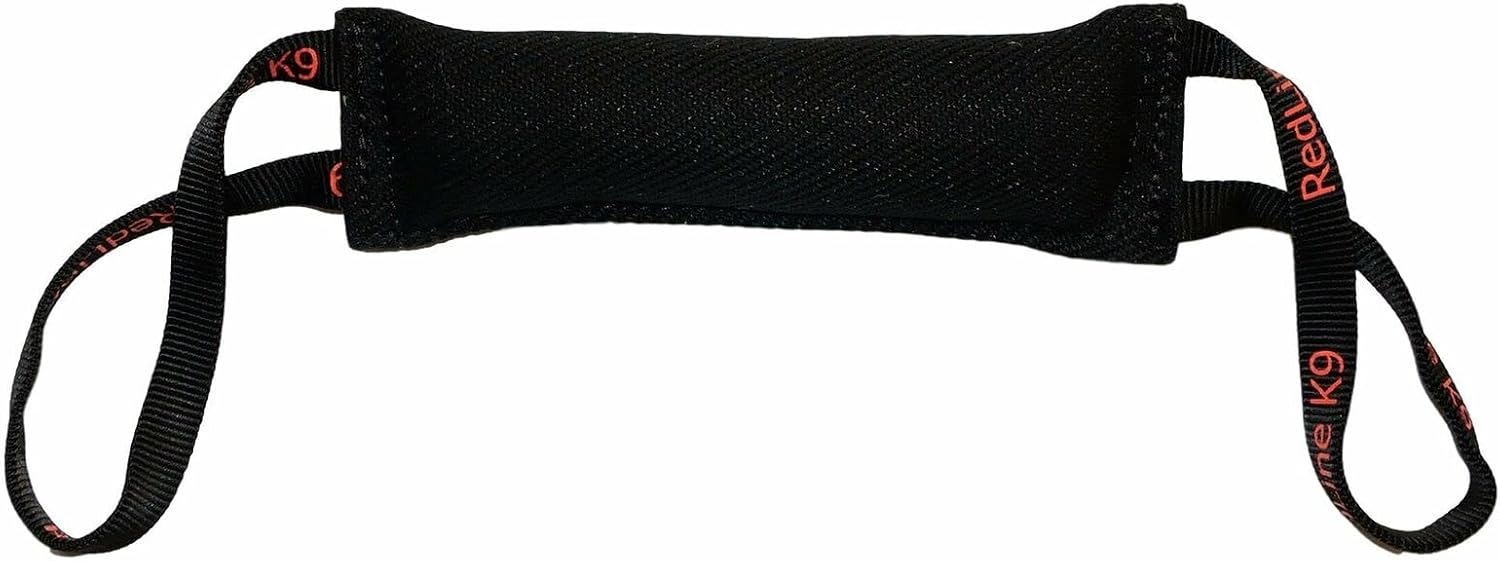Redline K9 Bite Suit Tug Toy (3" x 10") 2 Handle (Black)