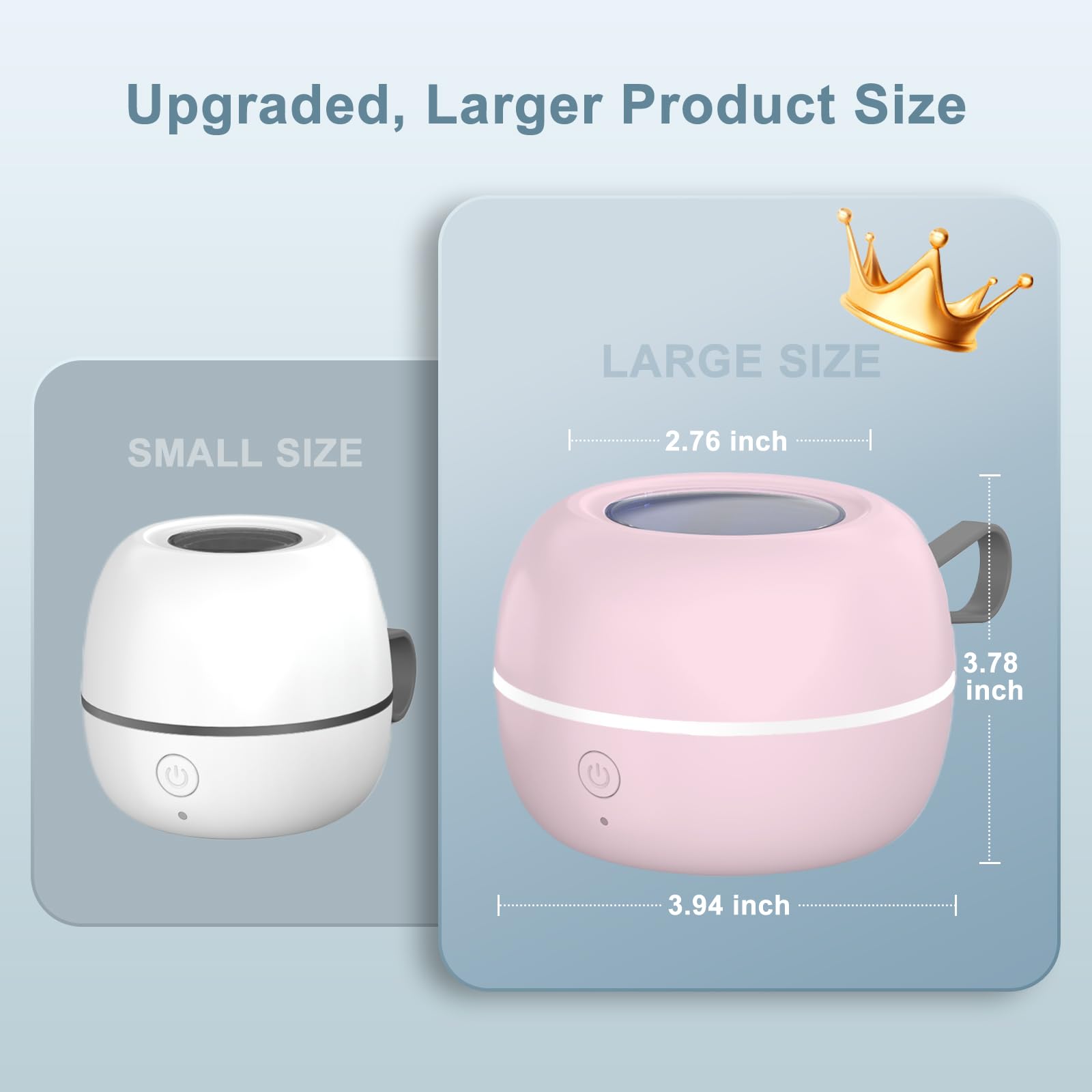 Igienizzante portatile per ciuccio, disinfettante con luce UV, pulito al 99,99% in 3 minuti, 90 cicli di disinfezione, ricaricabile tramite USB, disinfettante per ciuccio per bambini in