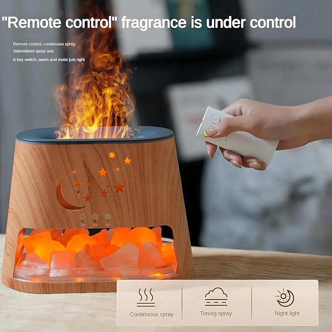 Difusor de Aceites Esenciales con Sal del Himalaya y Control Remoto miniatura 4