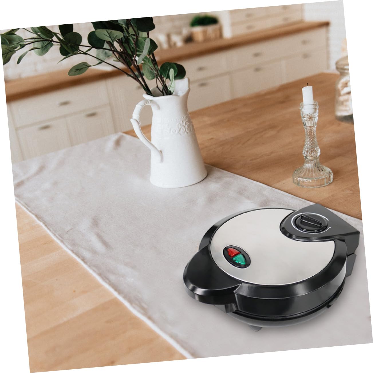 Máquina para Rollos Negra Eléctrica Hacer Helado | Recubrimiento Antiadherente, Base Antideslizante, Plástico y Acero Inoxidable