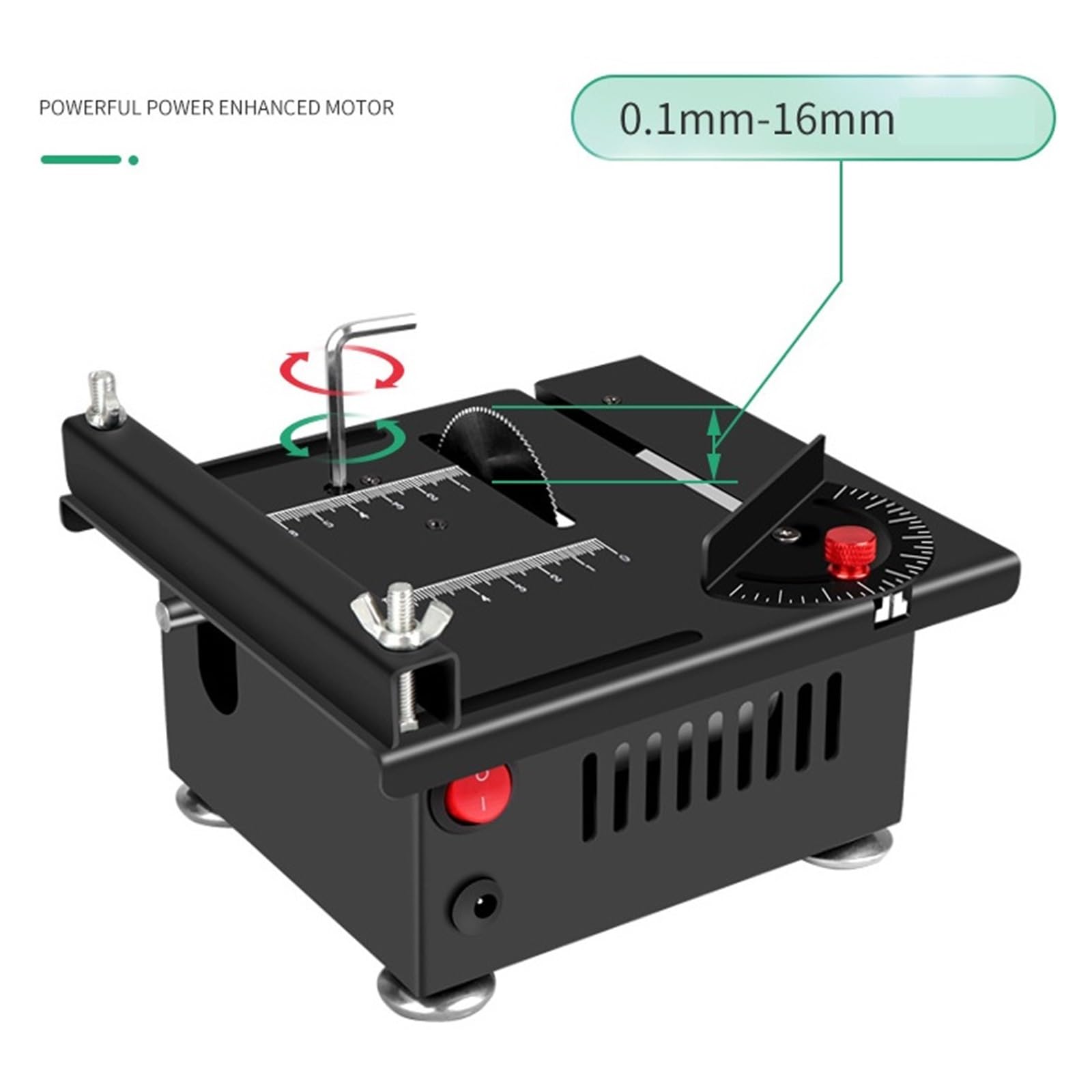 Dom Mikrobiblioteka Mini Piła Stołowa DIY Mała Obróbka Drewna Plastikowa Piła Łańcuchowa Precyzyjna Piła Modelarska Cięcie Precyzyjne CięCie(2 Standard Model+4 saw blades)