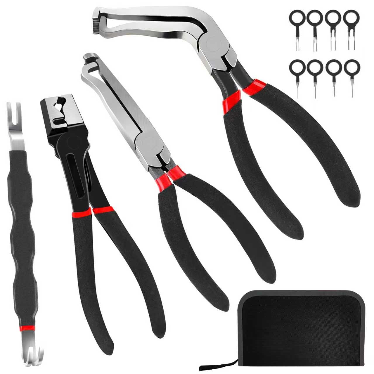 BCJCLTS 4 Pieces Electrical Disconnect Pliers for Cars, Electrical Connector Separator Tool and Automotive Electrical Connector Disconnect Pliers,Fuel