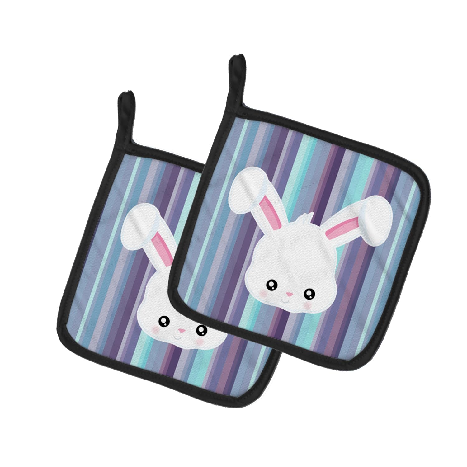 Agarraderas textiles cuadradas de conejo de 7,5 x 7,5 cm, juego doble para manipulación segura