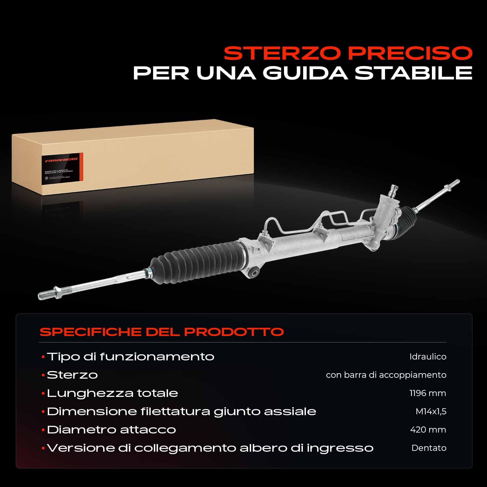 Frankberg Tiranti Ingranaggio dello sterzo Compatibile con Fiesta IV Sì JB Puma EC 121 II DB 121 III SìSM JBSM Fiesta Furgone F3L F5L Replace# 4046331