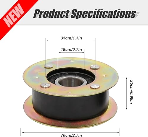 Miniatura 2 de Kit de polea 131-4529 125-2532 compatible con cortacéspedes Toro de 30 pulgadas Timemaster Turfmaster en cortacéspedes 20199, 20200, 20975, 20977,