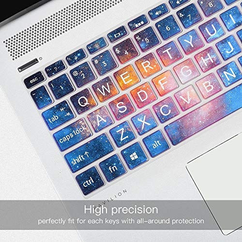 Keyboard Cover For Hp Envy X360 15.6 Keyboard Cover For Hp Envy 17 Series/Hp Envy X360 15.6" Series/2020 2019 Hp Pavilion 15 Series/Hp Laptop 17T 17-Bs 17-Bw 17-Ca 17-By Keyboard Skin Cover, Nebula #TOP2