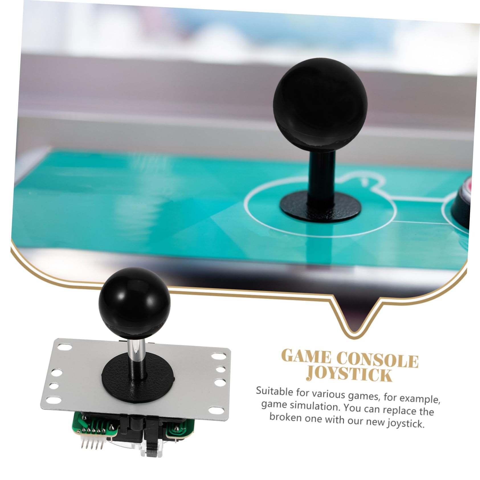 YARNOW Joystick Nero Simulatori di Gioco Game Conter Sticks Joystick di Ricambio per Console di Gioco Scheda di Circuito ABS