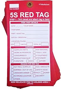 Red Tags For 5S. From The Lean Centre Uk Packs - View #4