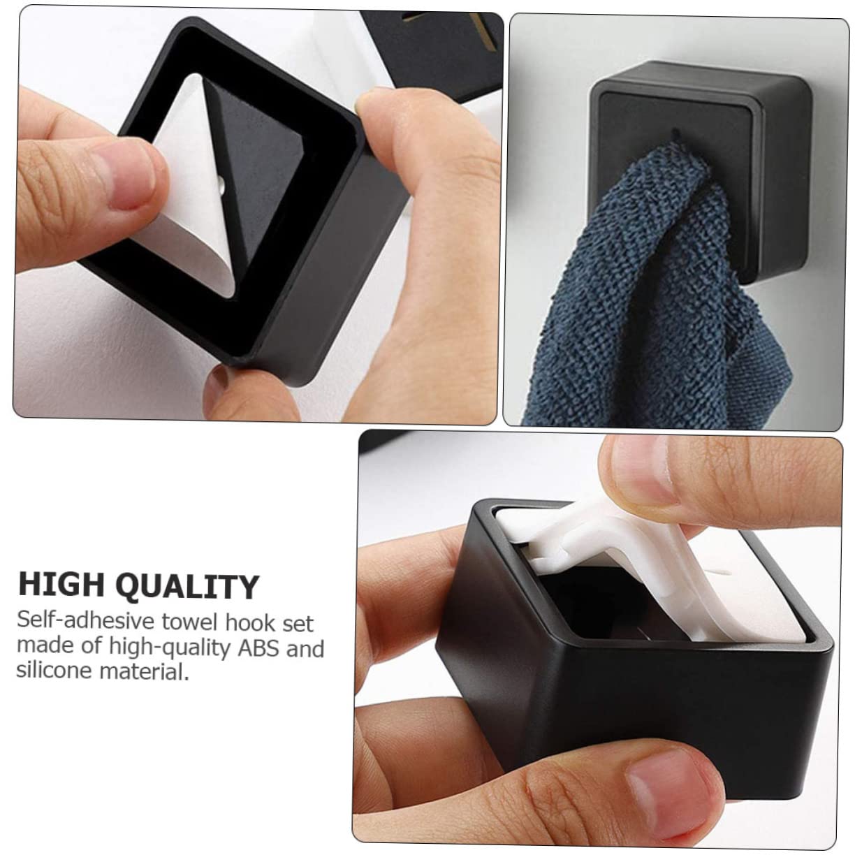 BESTonZON 18 Uds Tapón De Almacenamiento De Toallas Ganchos De Almacenamiento Para El Hogar De Cocina Ganchos Para Toallas De Baño Ganchos Para Toallas Soporte Adhesivo Para Toallas De Té