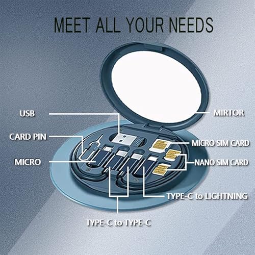 Caixa de armazenamento de mini gadgets digitais, caixa de armazenamento de conversão de cabo adaptad
