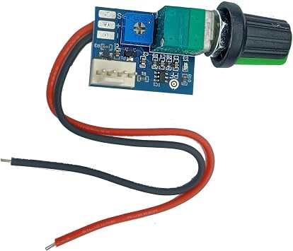 Fan Speed Controller 12V Adjustable Metal Button Switch 4 Wire Noise Reduction PWM Speed Controller