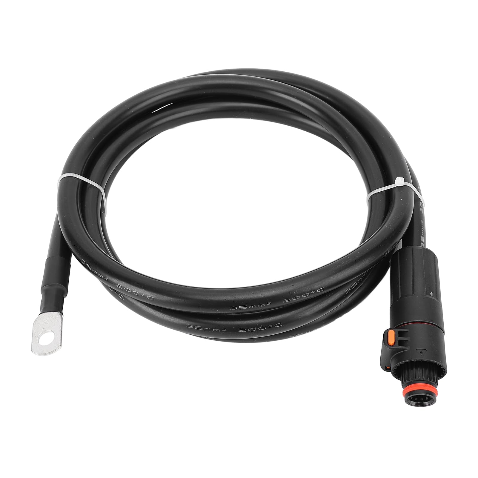 Batteriekabel, 35 mm², Schwarzer Gerader Stecker, SC35-8-Klemme, Leistungsstarkes, Flexibles, Langlebiges Wechselrichterkabel für Marine, Motorrad, Auto, Traktor (1m/3,3ft)