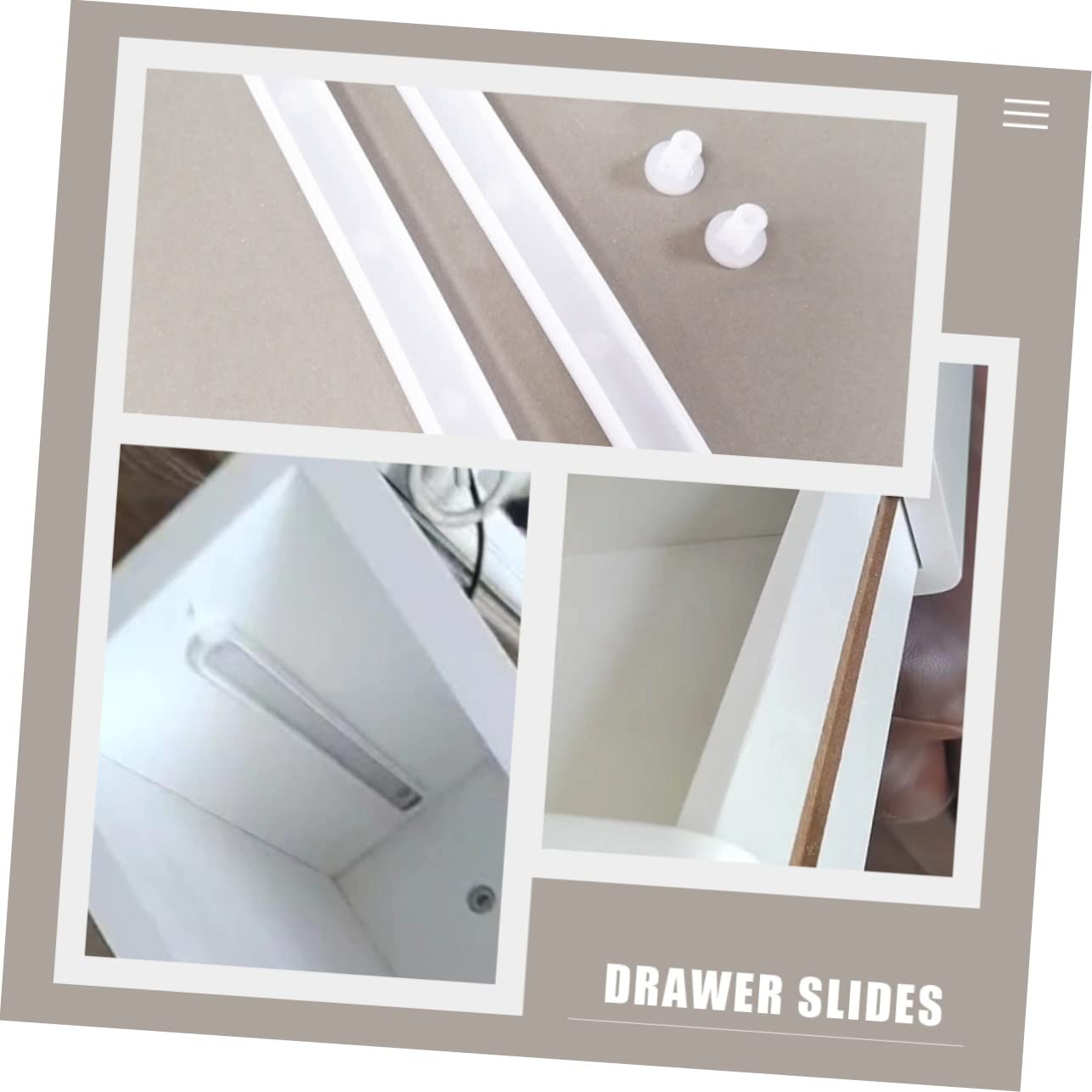 OSALADI 2sets Drawer Slides for Cabinet Drawers Silent Heavy Duty Furniture Guides Side Mount Rails