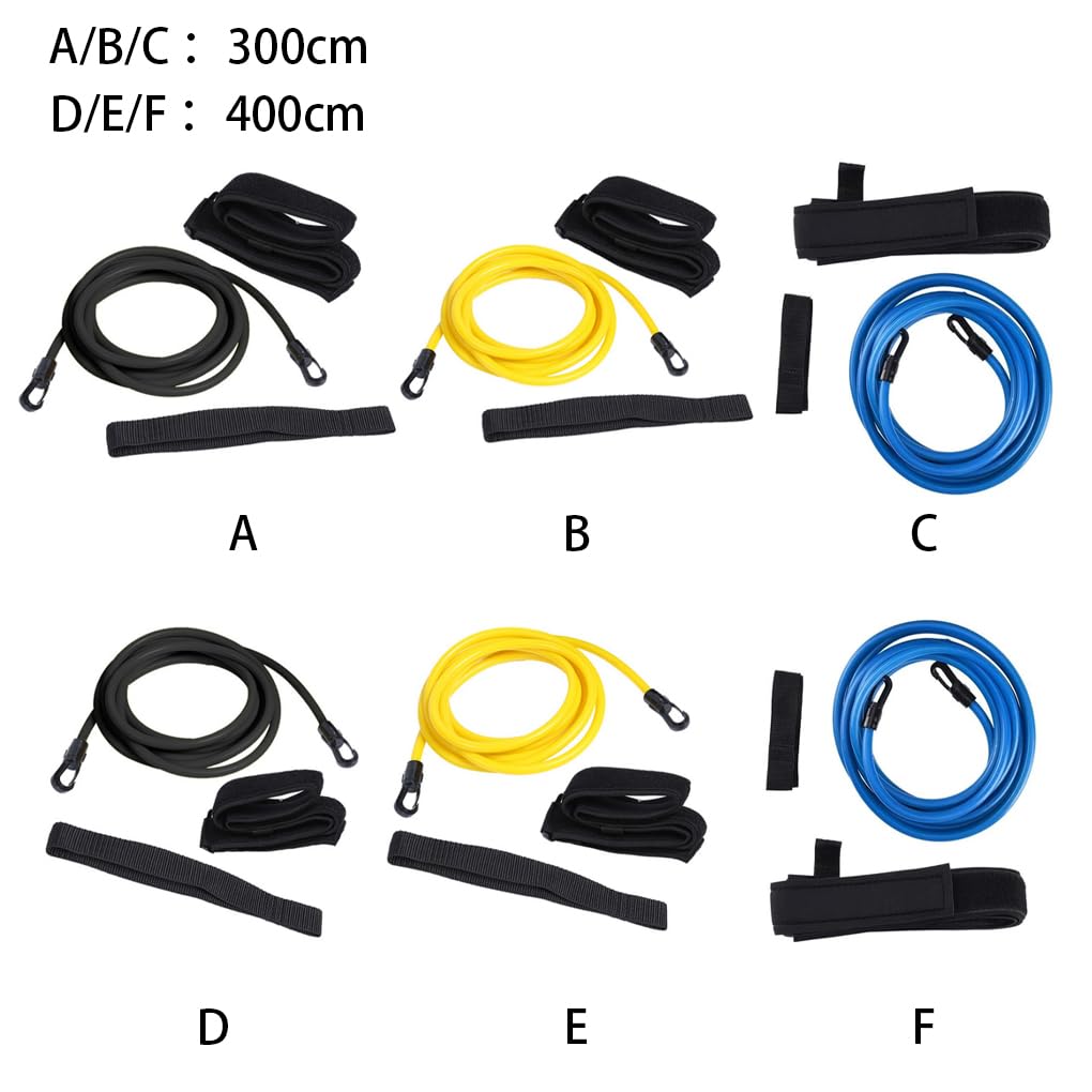 Ceinture de résistance pour entraînement de natation, exercice, gym, sports nautiques, professionnels, débutants, noir, 3 m