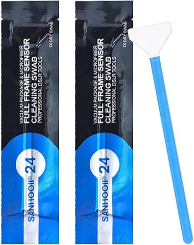 Paquete de 20 unidades DSLR o SLR Kit de limpieza de cámara digital sin espejo, (sin solución de limpieza), hisopo de limpieza seco con sensor de
