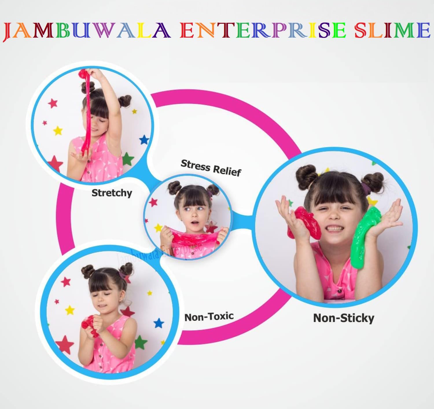 Jambuwala Enterprise® Slime Gel Fruit Scented Multicolor DIY Magic Toy Slime Gel Putty Set Slime Mud for Kids,Crystal Clear Clay Jelly Slime Gel Toys for Kids,Boys,Girls,Childrens Pack of 6, 60g Each - Image 8 thumbnail