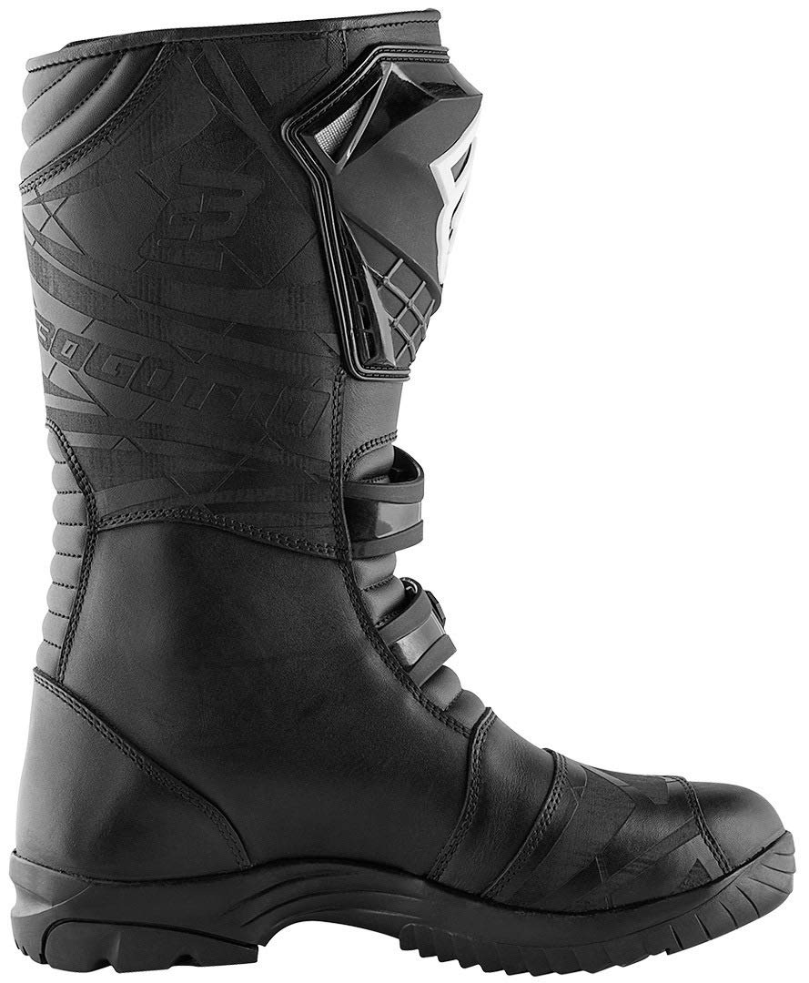 Bottes De Moto Bogotto Namib - Imperméables, Avec Protection Tibia, Cuir Qualité, Taille 42