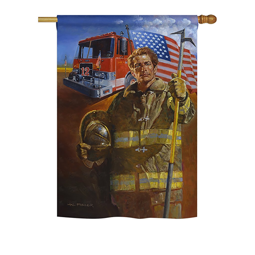 LumiLaHomeguard Americana - Everyday Military Impressions Decorative Vertical House Flag 28" x 40" Printed In USA