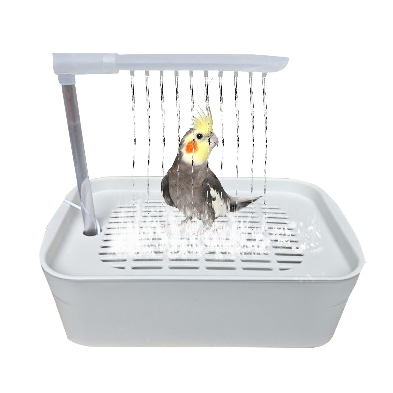 Parrot Bath, Parrot Bath Parrot Automatyczna wanna | Fontanna do kąpieli z zasilaniem USB, akcesoria w klatce dla zwierząt domowych