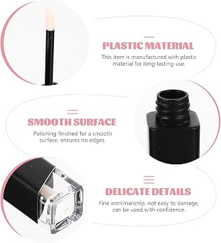 KICHOUSE 4pcs Refillable Lip Gloss Tubes 5g Empty Plastic Lip Gloss Bottles Washable Cosmetic Containers for DIY and Gift for Friends