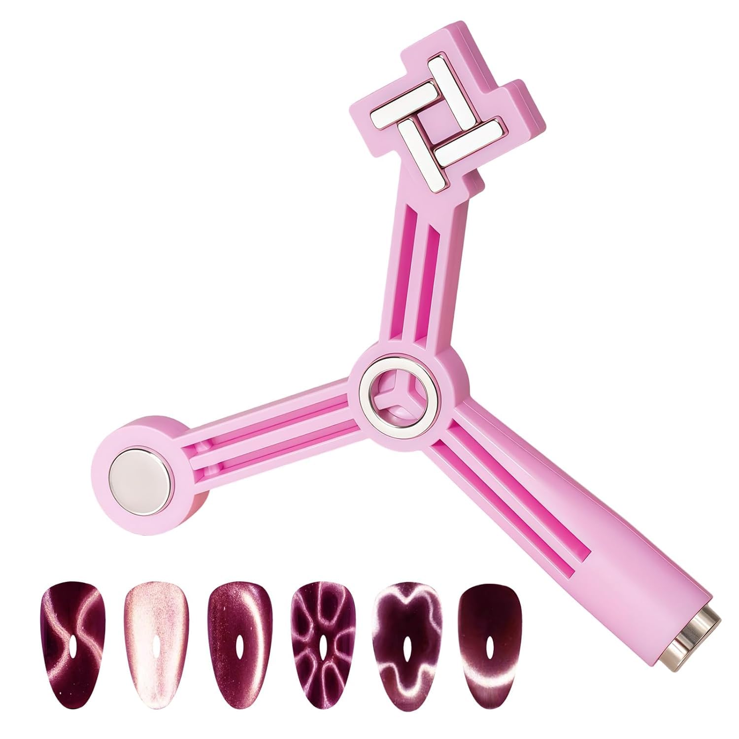 4 in 1 Nail Magnet, Cat Eye Gel Nail Polish Magnet for Nails, Compact Magnetic Nail Tool for French, Star & Cat Eye Designs, Strong Magnet Easy to Control for DIY Home-picture-40