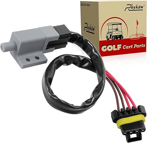 Roykaw Interruptor de pedal de freno y acelerador de carrito de golf con arnés de puente para EZGO RXV 28-22229 Carrito de golf eléctrico y de gas,