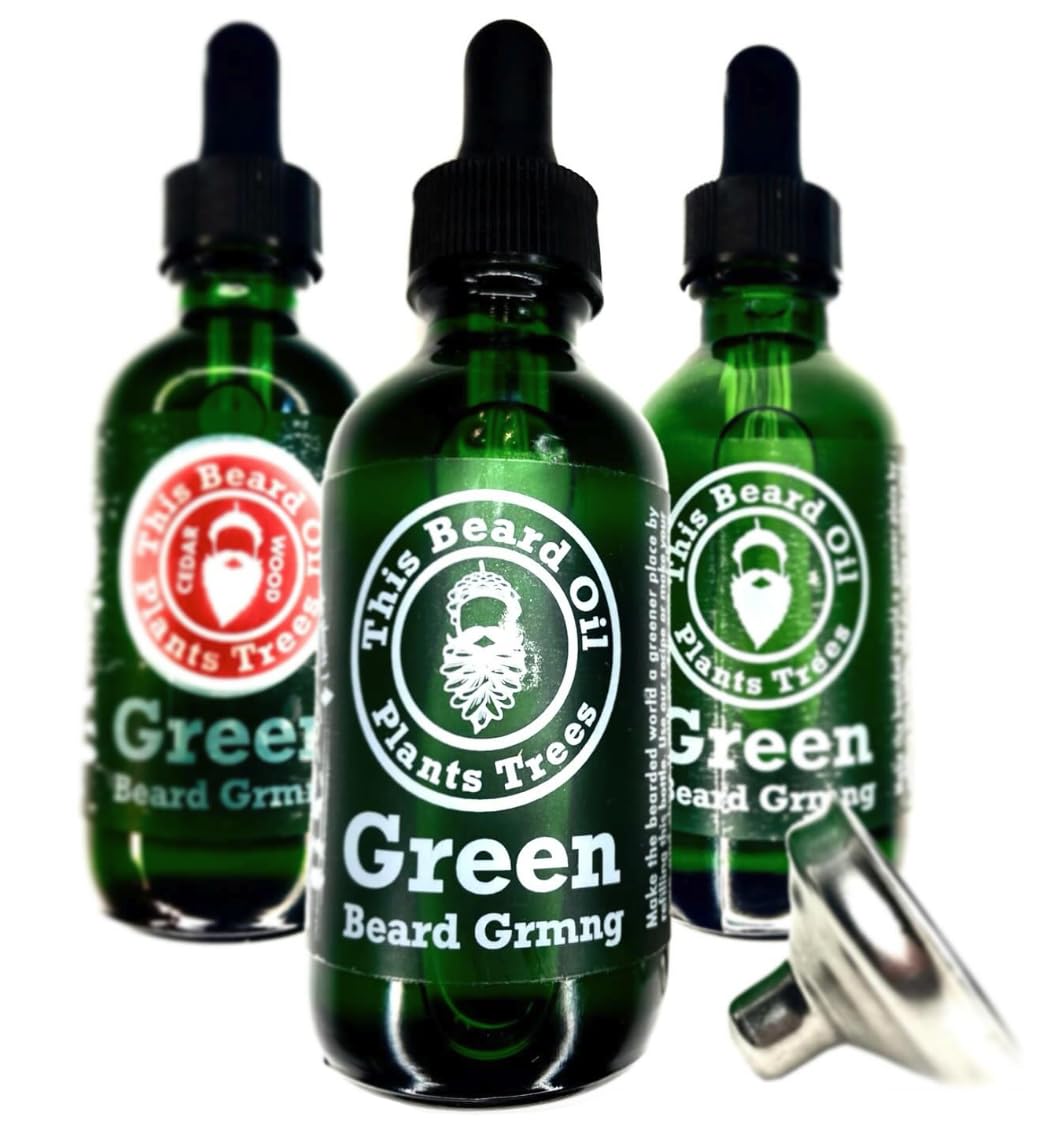 Scotch Pine Beard Oil – Natural Men’s Beard Oil with Hempseed, Jojoba, Meadowfoam & Coconut Oils – Beard Softener, Strengthens, Moisturizes & Conditioner – By GreenBeard Grmng (Scotch Pine, 1 Pack)