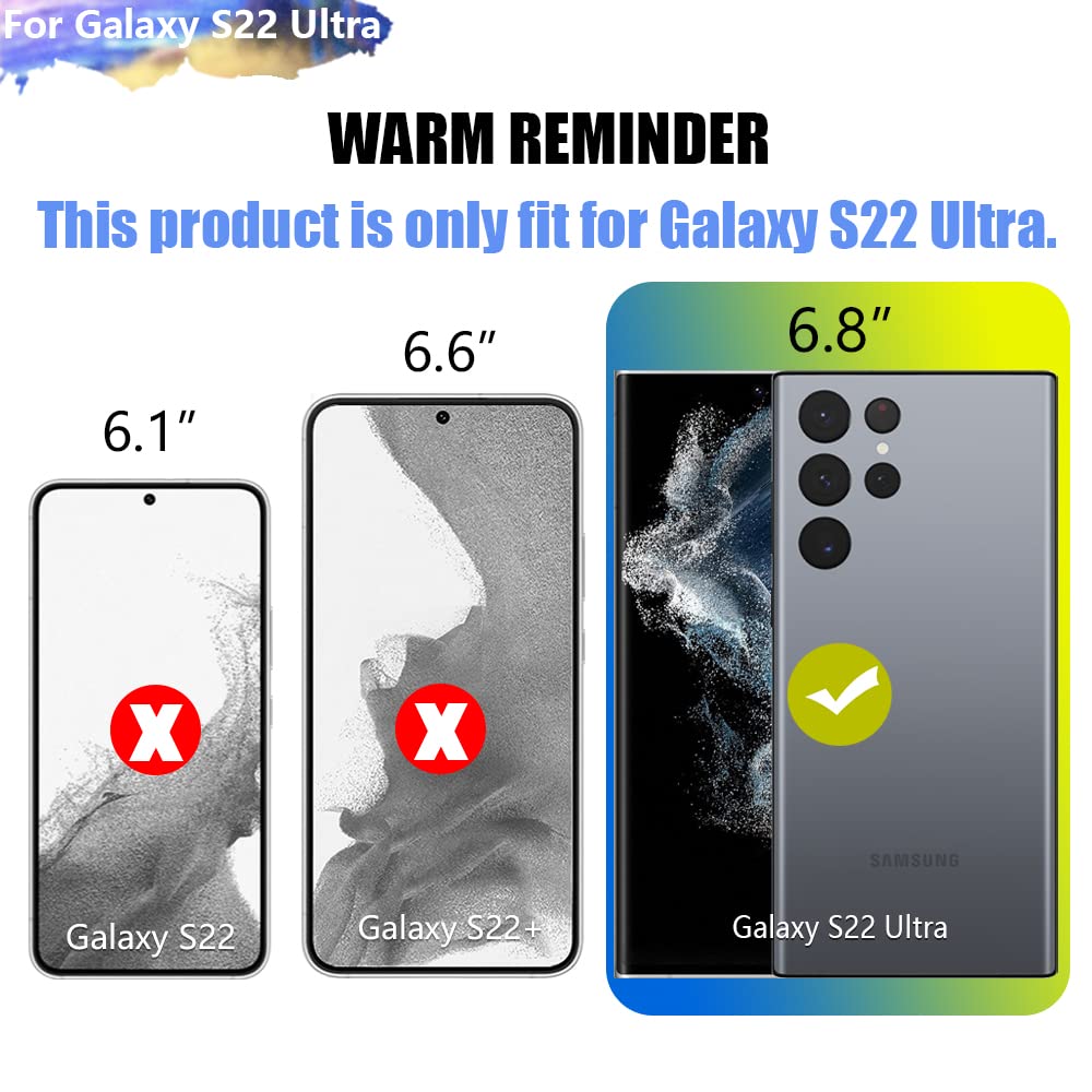 BAHOND Battery Case for Samsung Galaxy S22 Ultra, 5000mAh Rechargeable Extended Battery Charging Charger Case, Add 100% Extra Juice, Not for S22 or S22+ (6.8 inch) Black