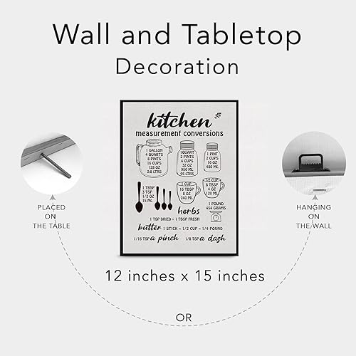 Miniatura 6 de Divertida decoración de pared de cocina, carteles de conversiones de medición, pintura en lienzo, inauguración de la casa, regalos para mujeres y