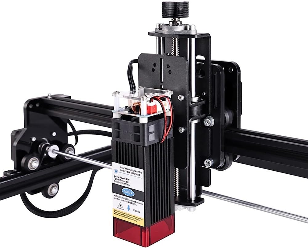 Machine de gravure laser avec protection des yeux, mini cutter et graveur pour bois et cuir, mise au point fixe, zone de travail 420 x 400 mm – Idéal pour les projets de bricolage