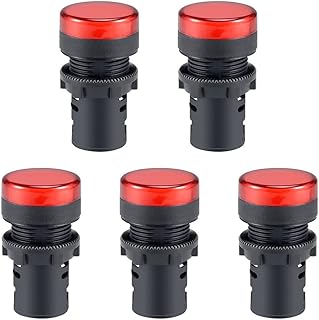 Tool parts Signal Lights AC 220V - Red LED Indicator - Flush Panel Mount 7/8
