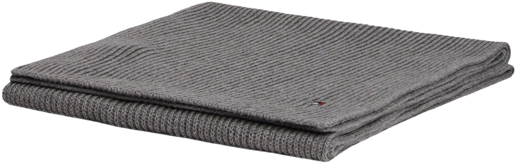 Tommy Hilfiger Herren Schal Flag Pima Cotton Cash aus Rippstrick