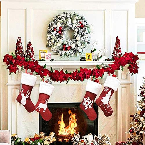 FREESOO 3PCS Christmas Stocking Sock Gift Bag Tree Decorating Supplies Festival Creative Decorative Socks Hanging Ornaments Decoration