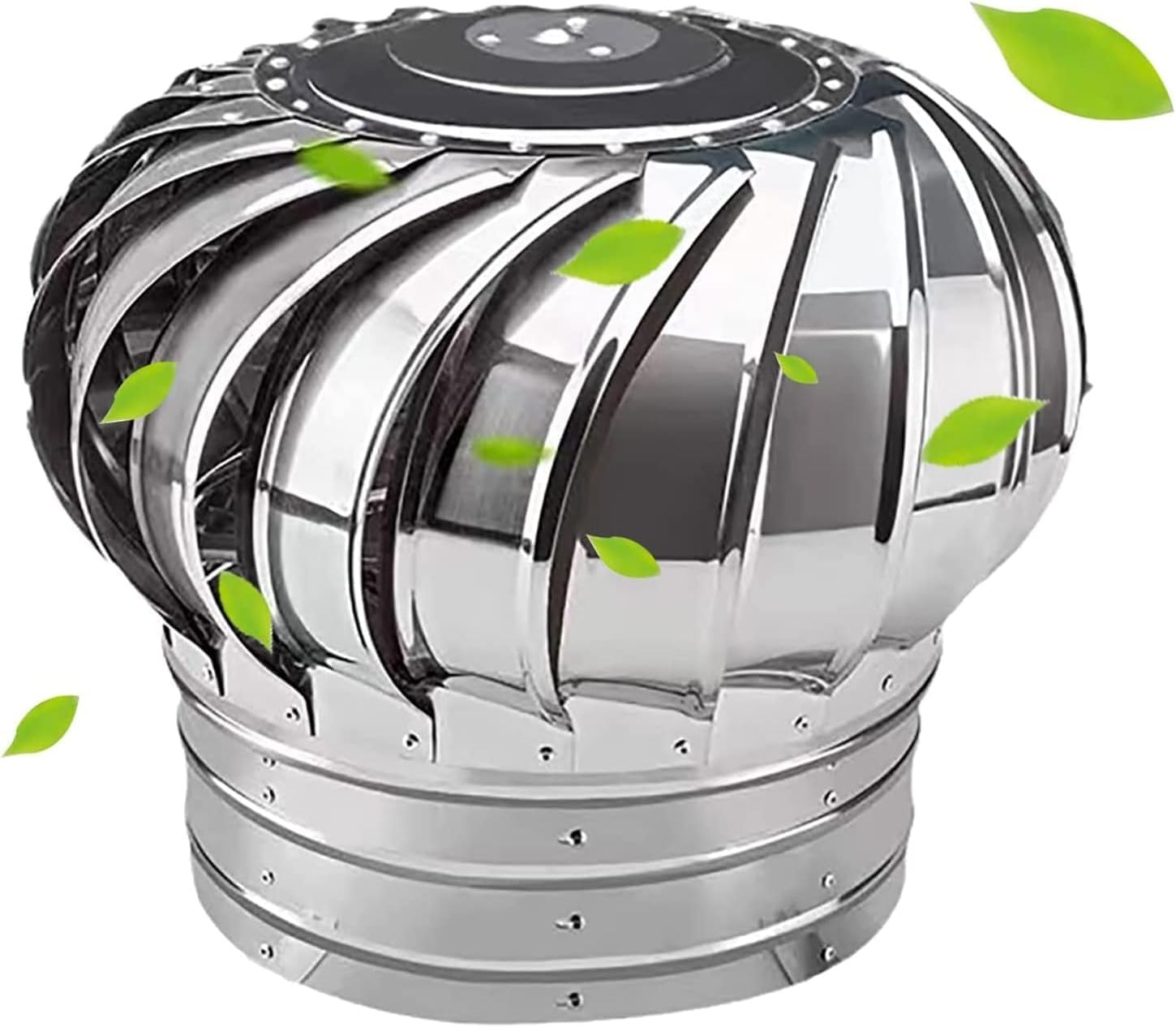 MYXJGNAIY Turbine Ventilator Rotating Chimney Cowl Cap Metal Wind Turbine Roof Vents Ventilates Exhaust Your House Garage Chicken Coop RV and Farm (Size : 110mm(4.3inch))