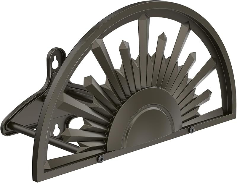 GOFORWILD Garden Hose Holder Holds 125-Feet of 5/8-Inch Hose Guage Steel | Decorative Hose Hanger Wall Mounted for Outside Yard Lawn Farm Heavy Duty Gift