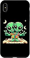 Vista 13 de iPhone 15 Pro Space Peaceful Alien Case