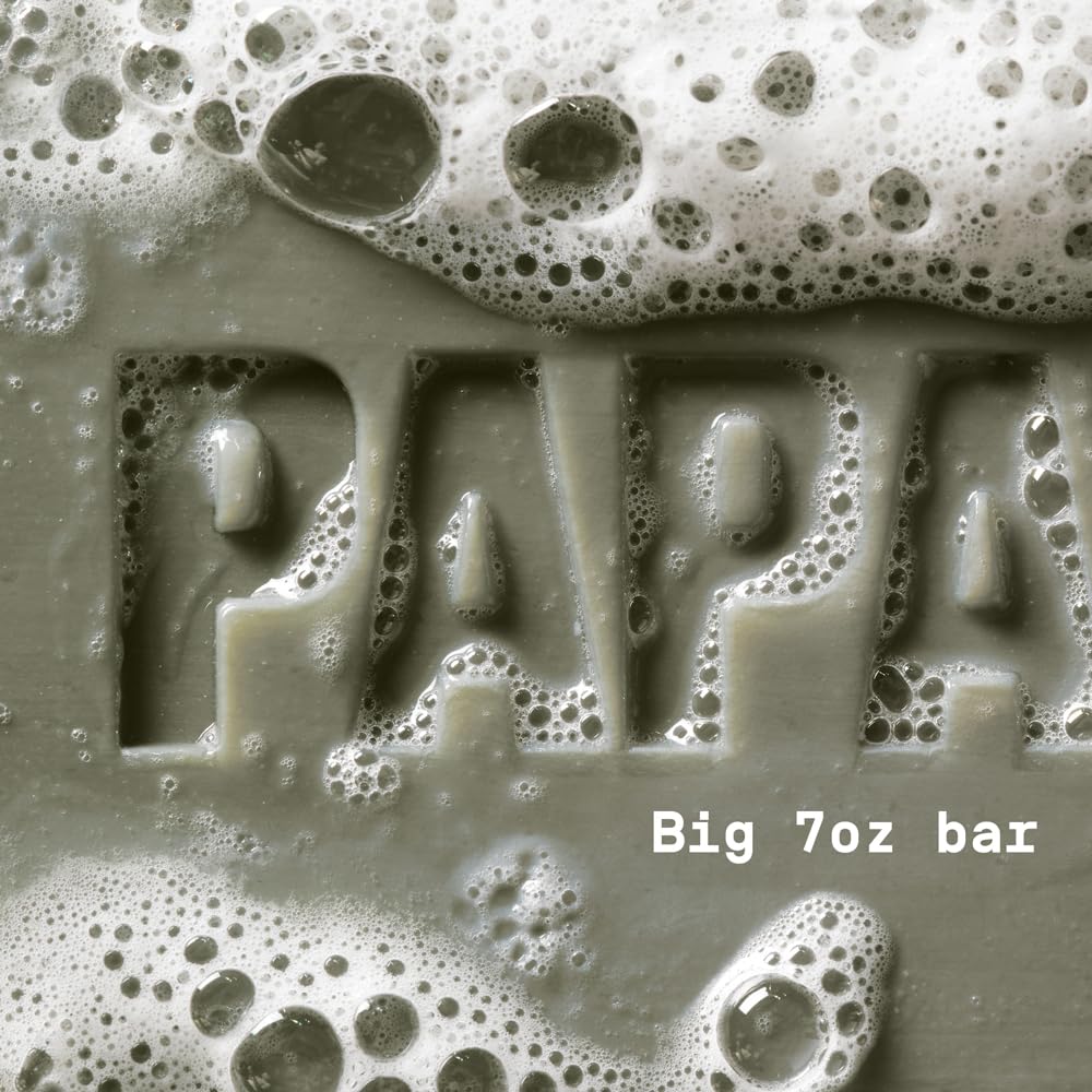 PAPATUI by Dwayne Johnson Enriching Bar Soap for Men | Hydrating Daily cleanerser | Moisturizes with Mango Butter and Avocado Oil | Sandalwood Suede | 7oz (Pack of 4)