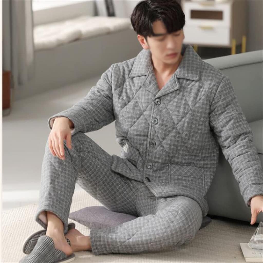 Cotton Men's Pajamas Winter Thickened Quilted Clothing Home Service Suit