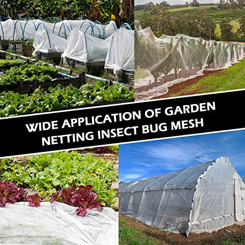 Mosquito Netting Ultra Fine Garden Netting Large Plant Covers Bird Netting White Bug Net Pe Mesh Netting For Protecting Vegetable Fruits Flowers Tree Frost Animals (20 X 25 Ft) #TOP6