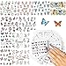 LABOTA 48 Feuilles Papillon Nail Art Stickers, Autocollants à Ongles decoration nail art Ongle Autocollants Auto-adhésives DIY Nail Décoration pour Femmes Filles
