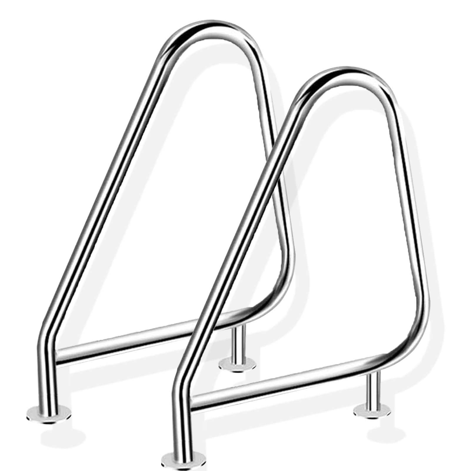 Rampes de piscine acier inox 90x56x81cm main courante de sécurité