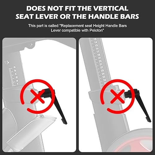 Miniatura 2 de Palanca de ajuste horizontal de la barra del asiento de la bici estática Piezas de repuesto para la manija ajustadora de bicicleta giratoria de