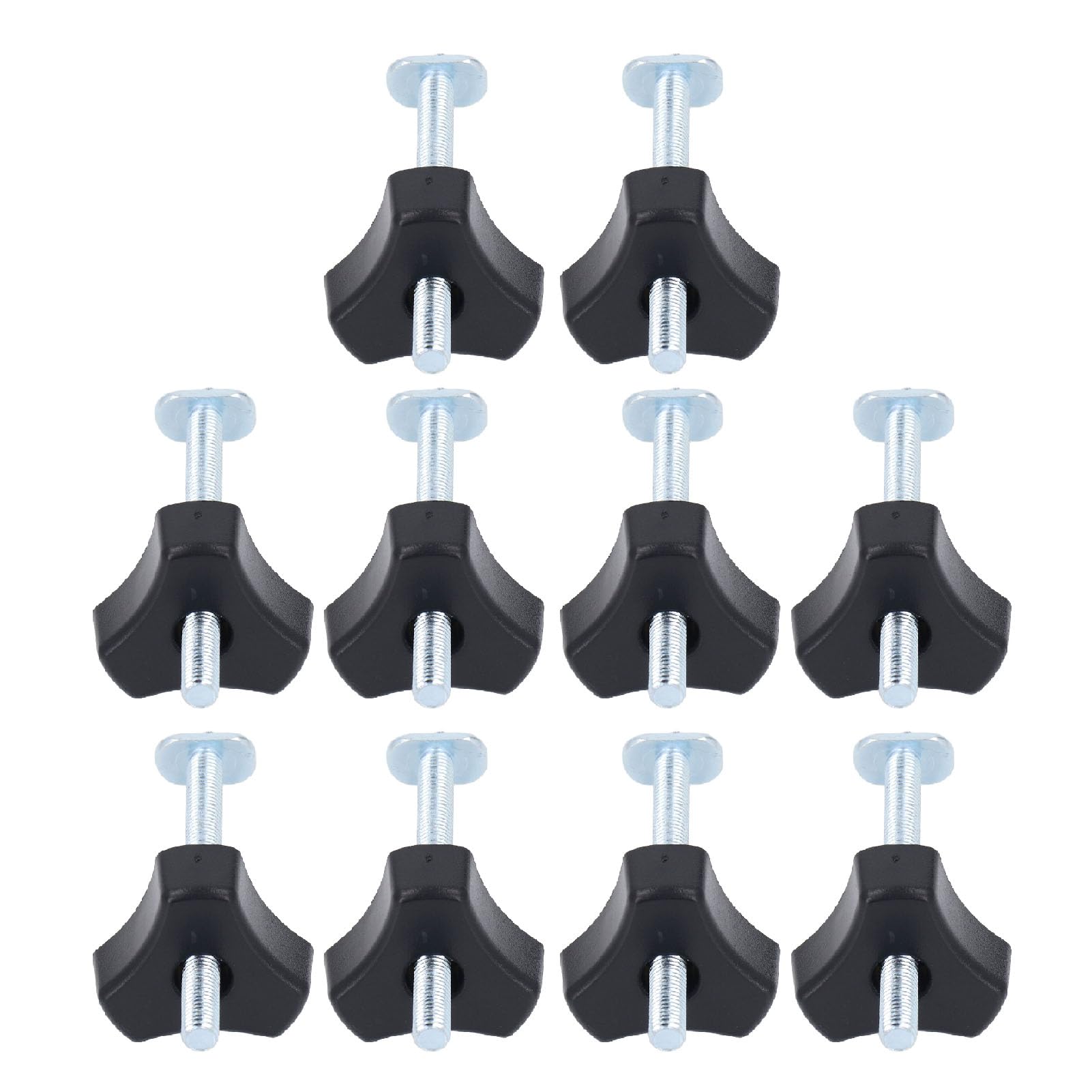 Kit de Perilla de Riel en T, 10 Pernos M8 X 100 Mm para Plantillas y Accesorios de Carpintería, Perillas Roscadas y Pernos con Ranura en T para Ranura en T y de Riel en T