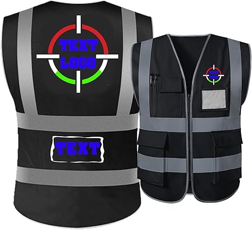 Chaleco de seguridad reflectante personalizado de alta visibilidad chaleco de seguridad para hombres y mujeres, ropa de trabajo de construcción