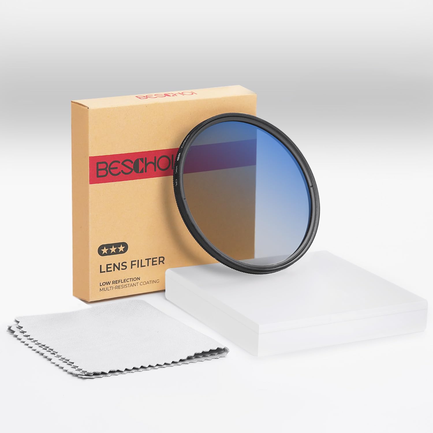 BESCHOI - Filtro Polarizzatore Circolare 58mm con Rivestimento Multistrato a 30 Strati per obiettivi 58mm (3 Stelle)