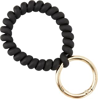 Black Stretchable Wristband Keychain, Durable Waterproof Wrist Key Holder with Adjustable Wristlet Strap - Ideal for Gym, Swimming, Sauna, Running, Sports, and Outdoor Activities(Unisex)