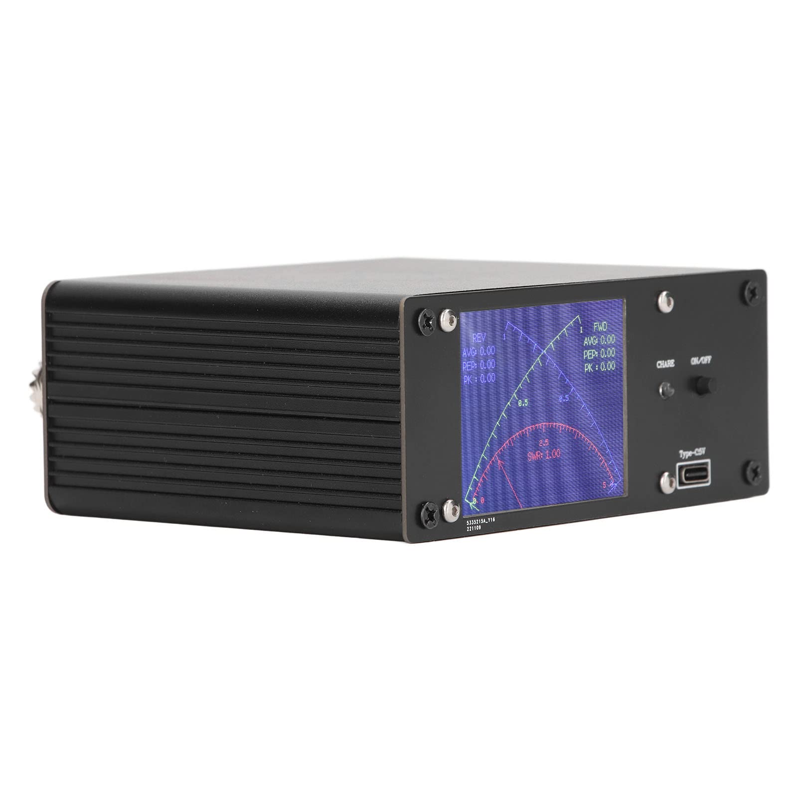 Misuratore di potenza digitale a onde corte Touch screen da 2,4 pollici Custodia in lega di alluminio 1mW 1kW Misurazione 0,4MHz 60MHz Gamma per ingegneri radiofonici