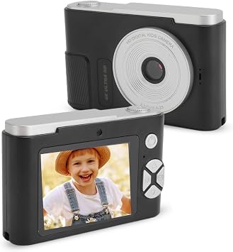 Digital Camera, 4K 48MP Compact Small Travel Camera with 2.4 Inch Screen, 16X Digital Zoom, Vlogging Camera Kids Camera, for Kids, Teens Black
