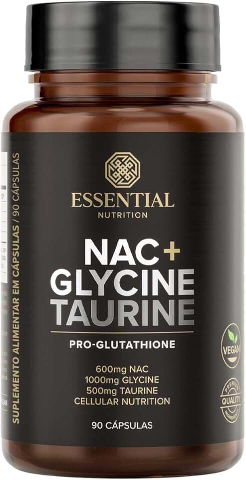 NAC + Glycine + Taurine - 90 Cápsulas - Essential Nutrition